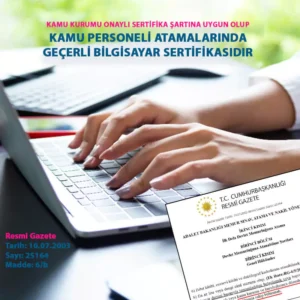 Bilgisayar İşletmenliği Eğitimi ve Sertifikası (Kamu Atamalarında Geçerli)
